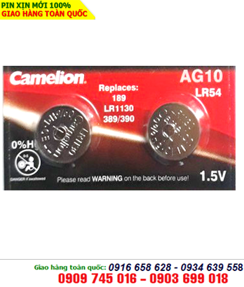 Camelion AG10, Pin cúc áo 1.55v Alkaline Camelion AG10 chính hãng (vỉ 10viên)