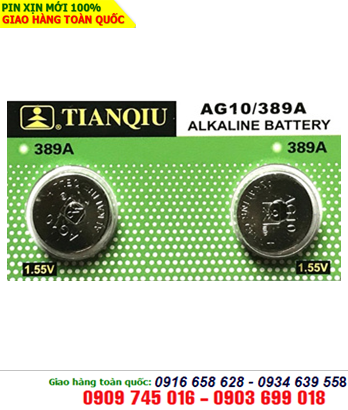 Tianqiu AG10, Pin cúc áo 1.5v Alkaline Tianqiu AG10 (vỉ 10viên)
