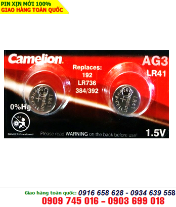Camelion AG3, Pin cúc áo 1.55v Alkaline Camelion AG3 chính hãng (Vỉ 10viên)