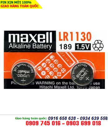 Maxell LR1130; Pin Maxell LR1130-189-AG10 Alkaline 1,5V chính hãng