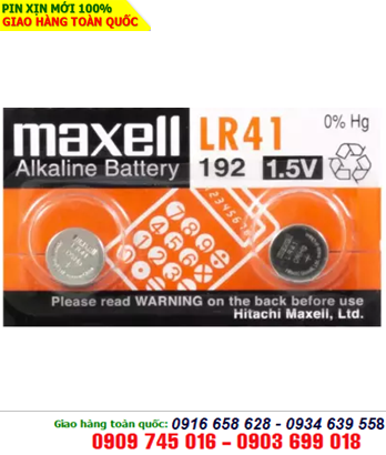Pin LR41 AG3 192 _Pin cúc áo 1.5v Alkaline Maxell LR41 AG3 189
