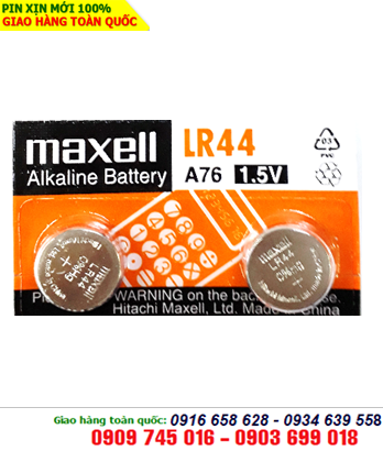 Maxell A76-LR44, Pin cúc áo 1.5v Alkaline Maxell A76-LR44 (vỉ 10viên)