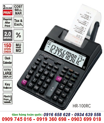 Máy tính tiền in ra bill giấy Casio HR-100RC chính hãng Casio Japan