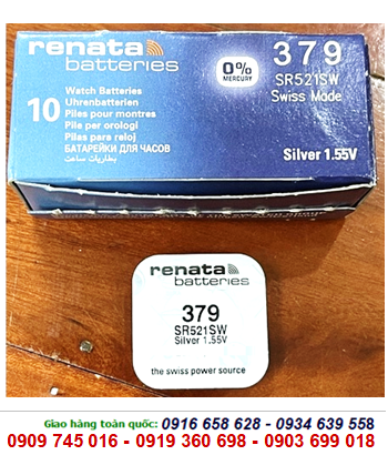 Pin Renata 379/SR521SW silver oxide - 1.55V chính hãng Renata Thụy Sĩ