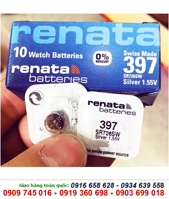 Pin Renata 397/SR726SW silver oxide 1.55V chính hãng Renata Thụy Sĩ